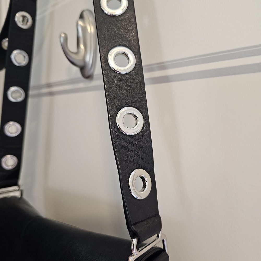 Rebecca Minkoff Black Studded Leather Shoulder Bag - Picture 4 of 8